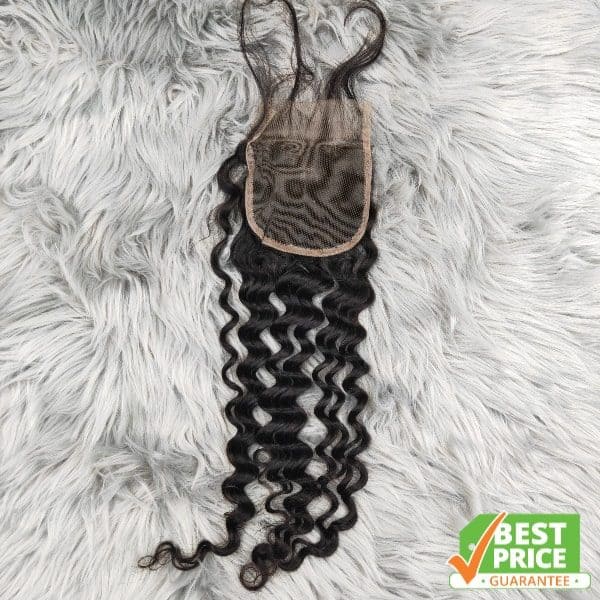 Deep Wave 4x4 Lace Closure; Good Quality 100% Pure Human Hair