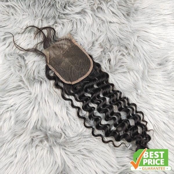Deep Wave 4x4 Lace Closure; Good Quality 100% Pure Human Hair