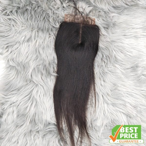 Straight 4x4 Lace Closure; Good Quality 100% Pure Human Hair